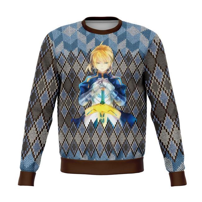 Fate Zero Saber Premium Ugly Christmas Sweater Amazing Gift Idea Thanksgiving Gift