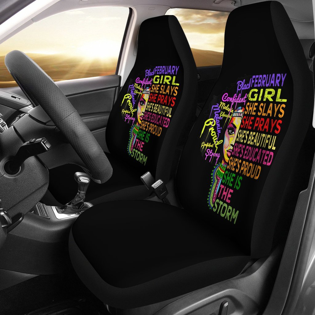 February Women African American Black Girl Magic Car Seat Covers