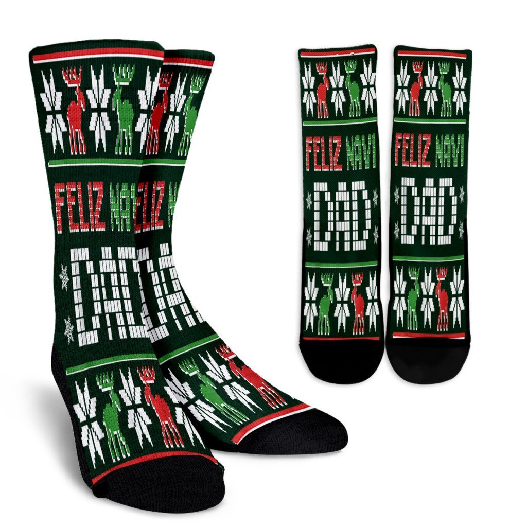 Feliz Navi Dad Navidad Funny Christmas Ugly Sweater Gift Noel Socks Perfect Christmas Gift