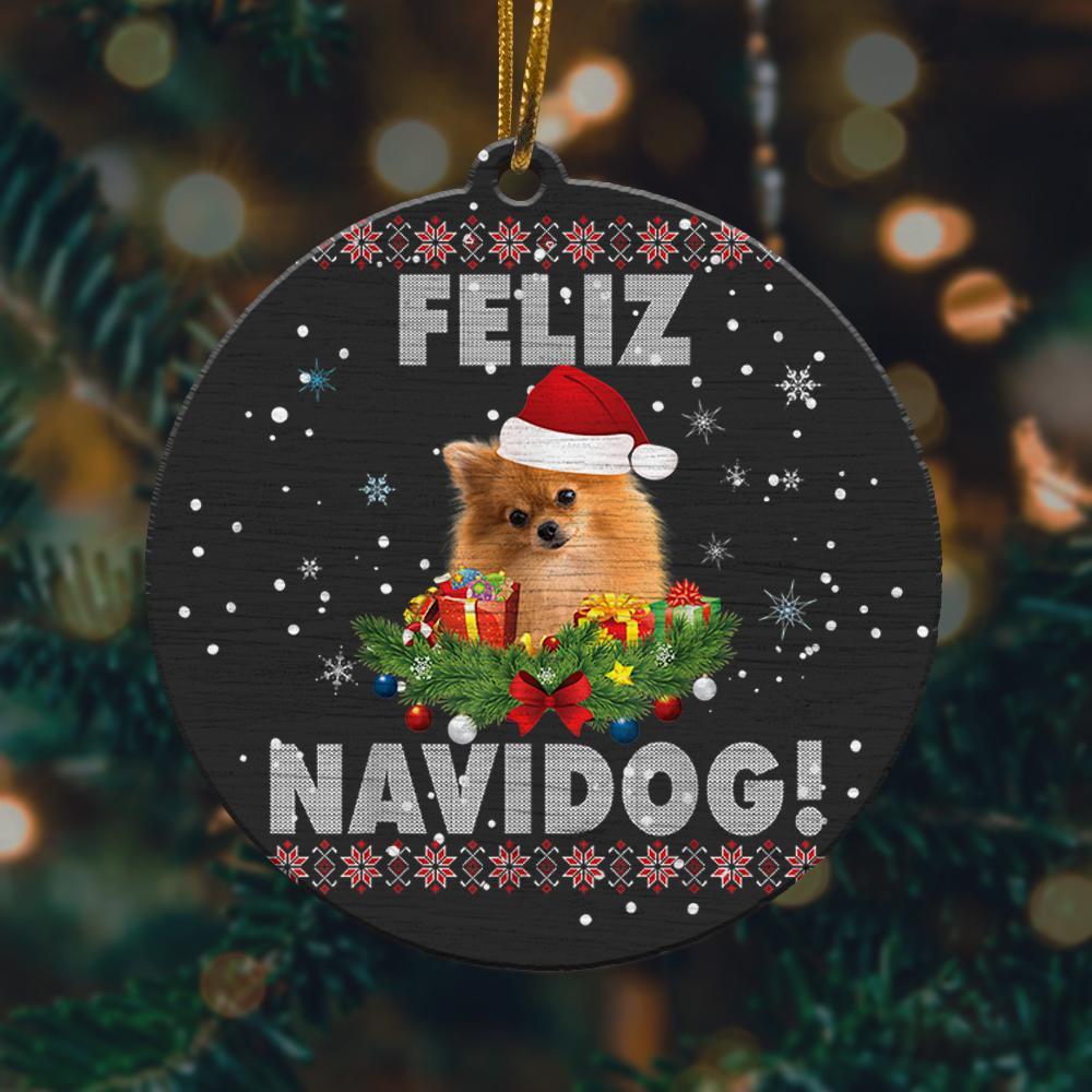 Feliz Navidog Pomeranian Dog Ugly Christmas Ornament 2022 Amazing Decor Ideas