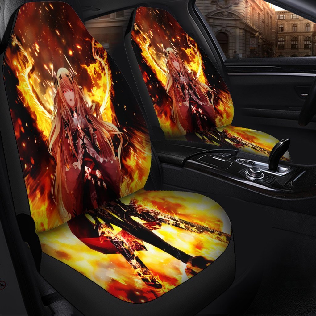 Fighting Anime Girl Seat Covers