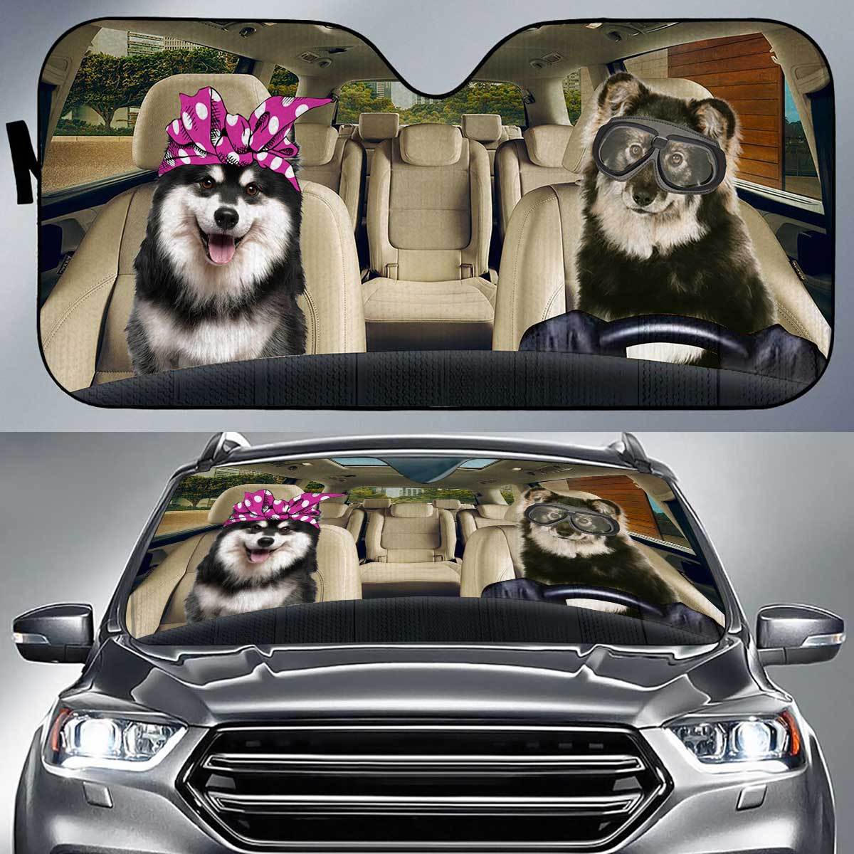 Finnish Lapphund Driver Auto Sun Shade Gift Ideas 2021