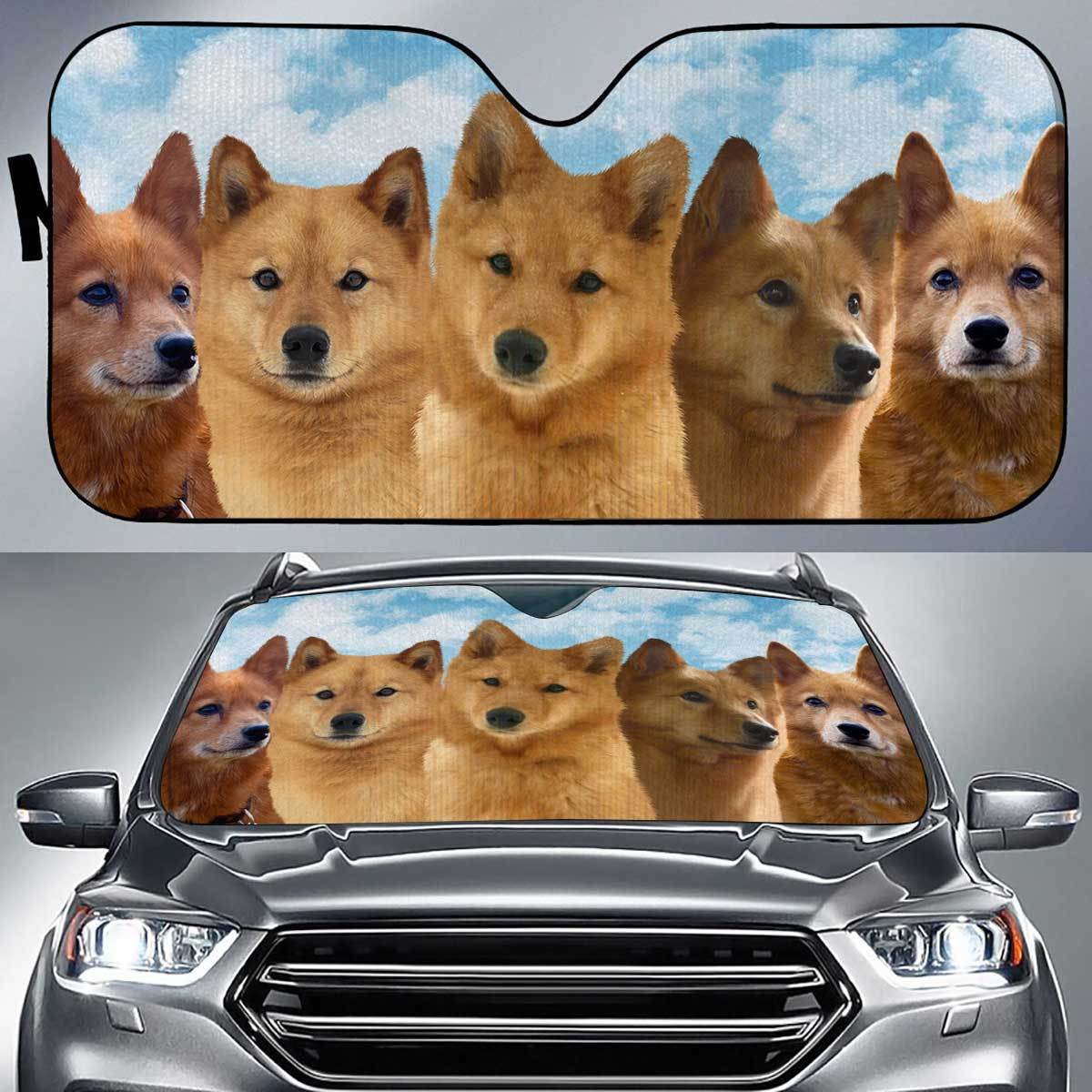 Finnish Spitz Funny Team Auto Sun Shade Gift Ideas 2022