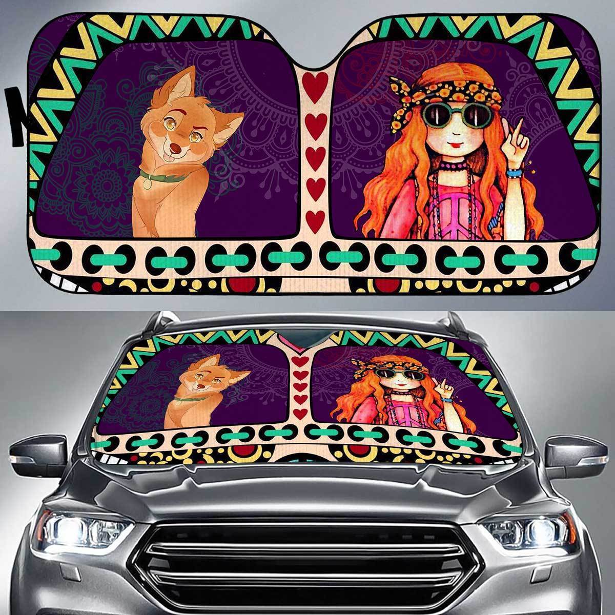 Finnish Spitz Peace Auto Sun Shade Gift Ideas 2021