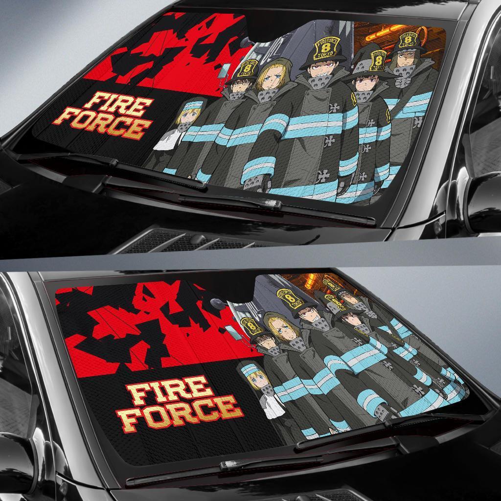 Fire Force Anime Car Sunshade Amazing Best Gift Ideas 2022