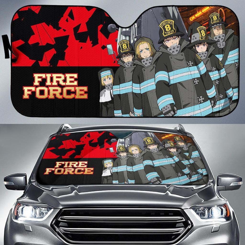 Fire Force Anime Car Sunshade Amazing Best Gift Ideas 2022