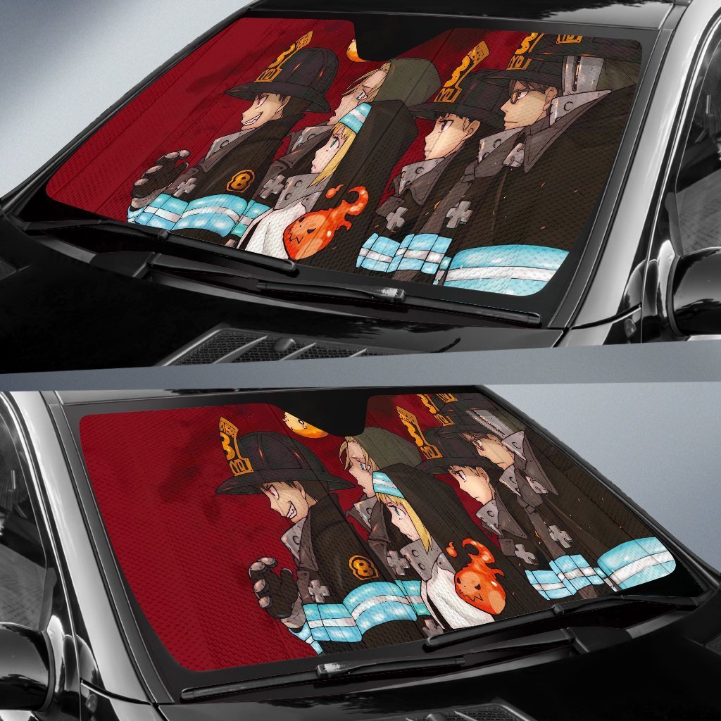 Fire Force Cool Company 8 Auto Sunshade Anime 2022 Amazing Best Gift Ideas 2022