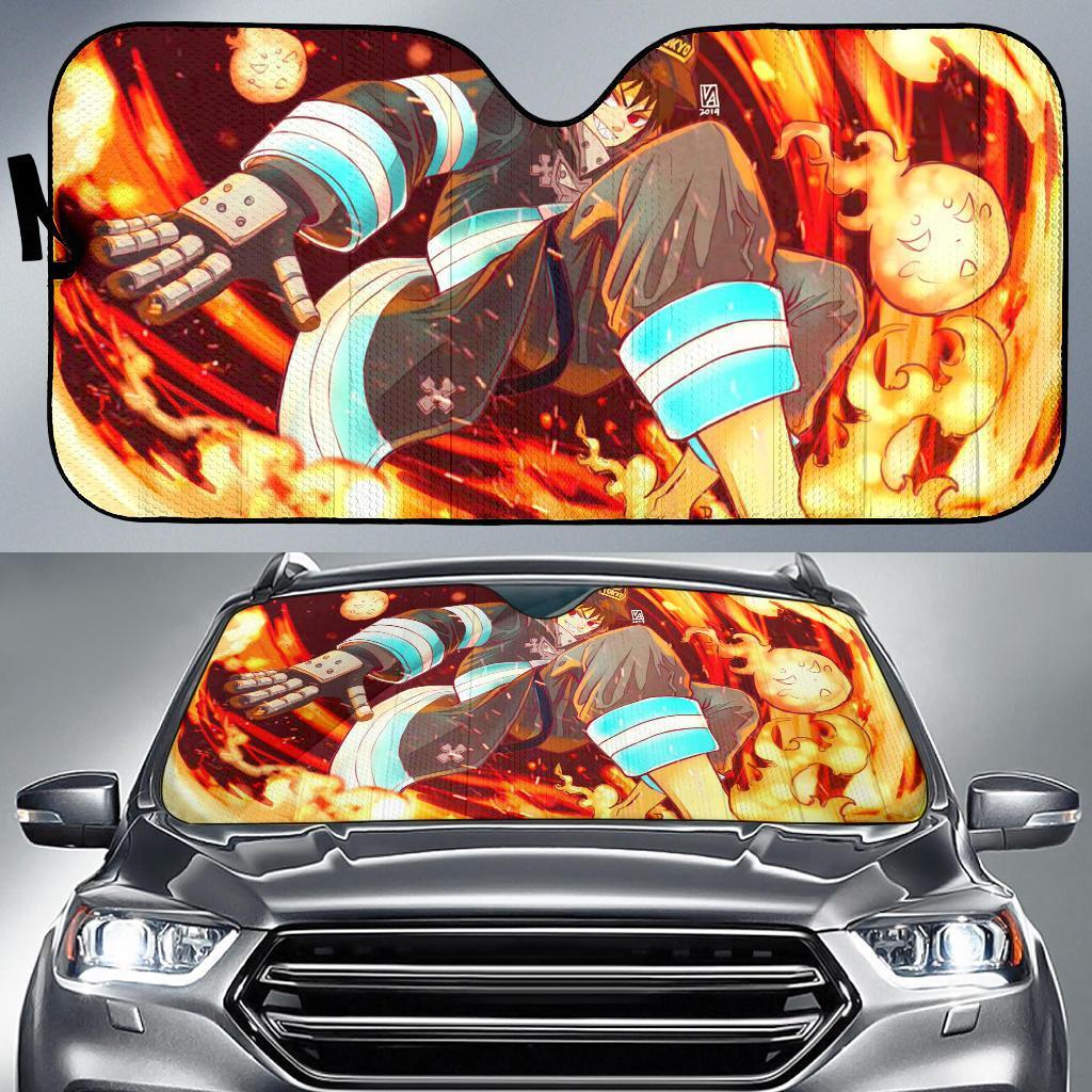 Fire Force Fire Auto Sunshade Anime 2022 Amazing Best Gift Ideas 2022