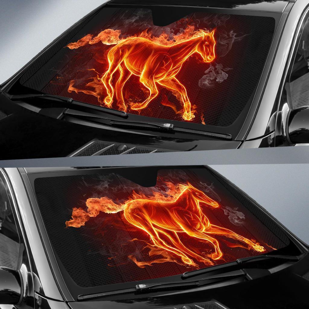 Fire Horse Car Sun Shades Amazing Best Gift Ideas 2021