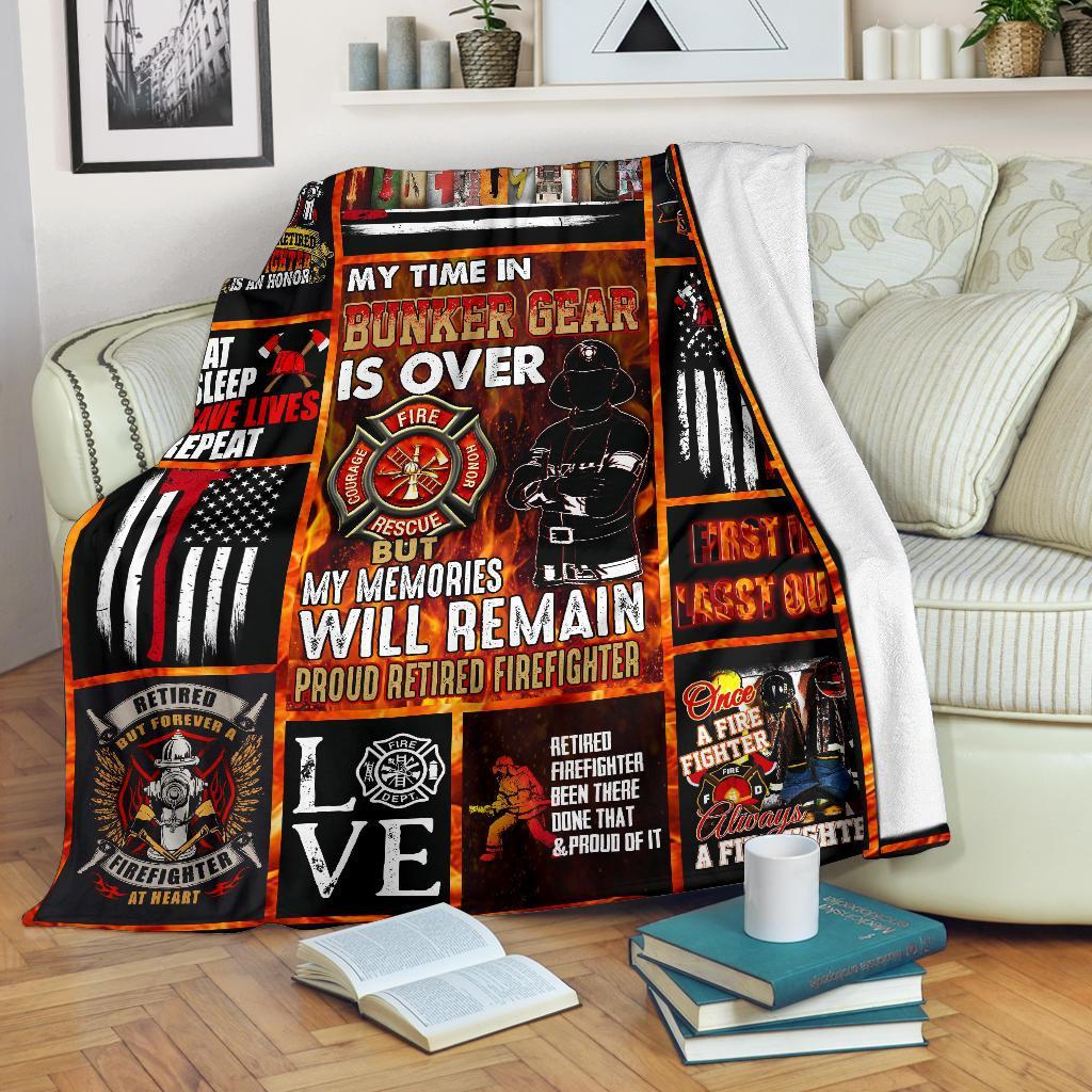 Firefighter Blanket Art Template Premium Blanket