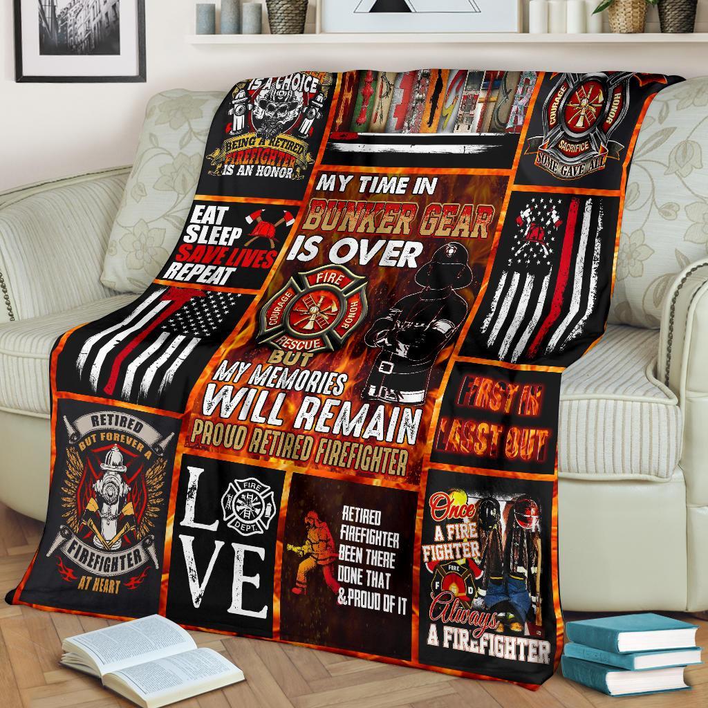 Firefighter Blanket Art Template Premium Blanket