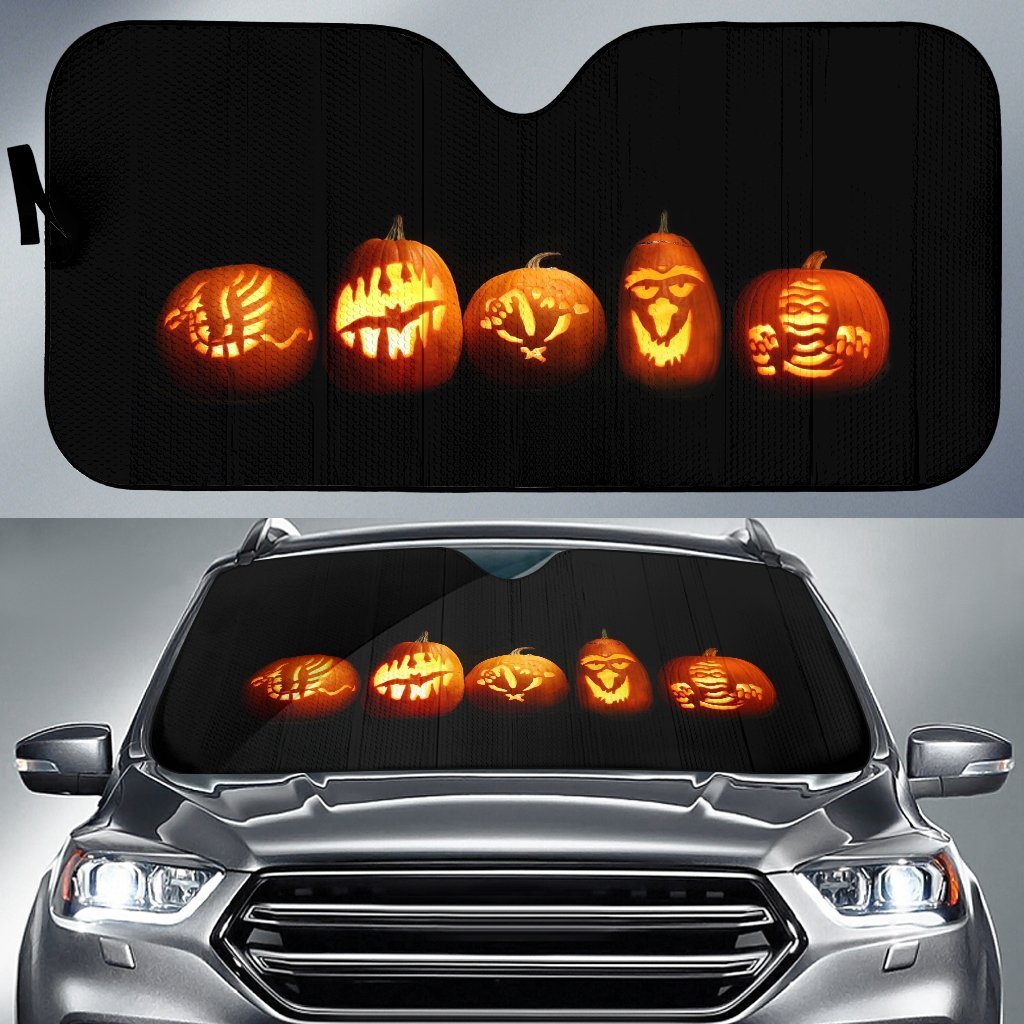 Five Jack O Lanterns Pumpkin Halloween Sun Shade Gift Ideas 2022