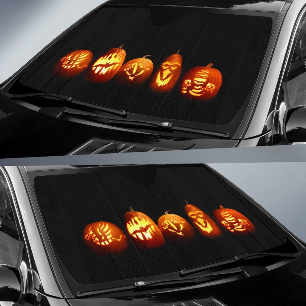 Five Jack O Lanterns Pumpkin Halloween Sun Shade Gift Ideas 2022