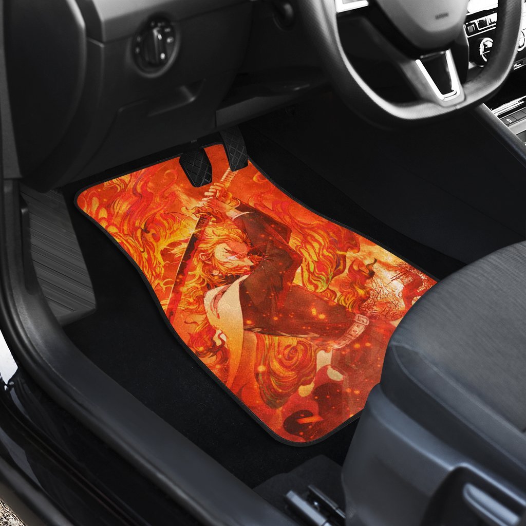 Flame Hashira Demon Slayer Uniform 6 Anime Car Floor Mats Custom Car Accessories Car Decor 2021