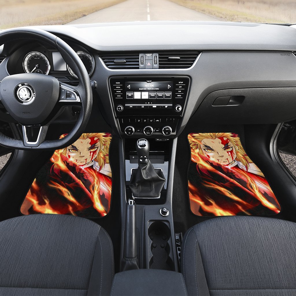 Flame Hashira Demon Slayer Uniform 8 Anime Car Floor Mats Custom Car Accessories Car Decor 2021