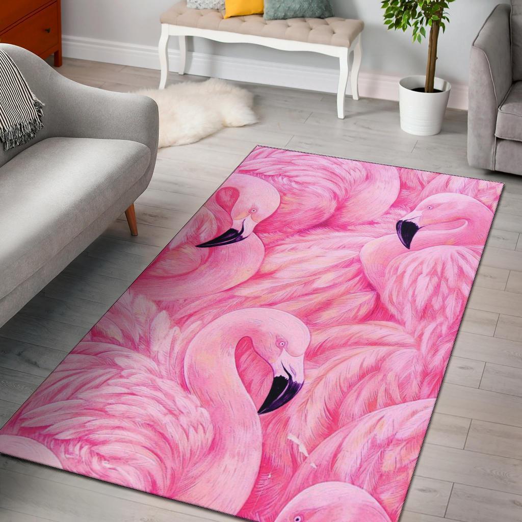 Flamingo Art Area Rug Carpet