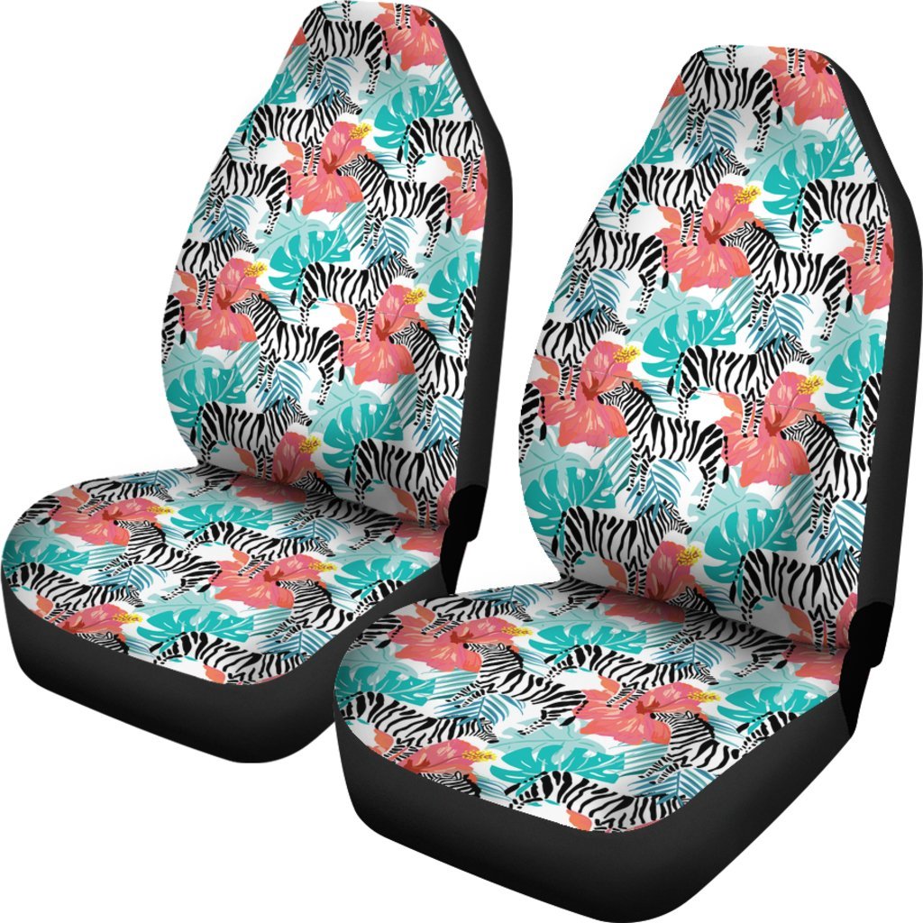 Flower And Zebra Seat Covers