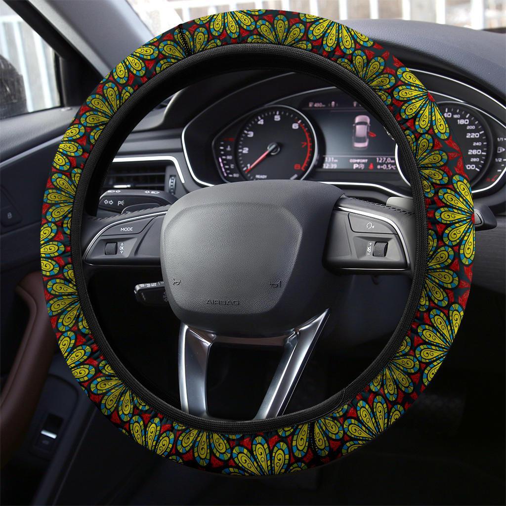 Flower Glass Premium Car Steering Wheel Cover