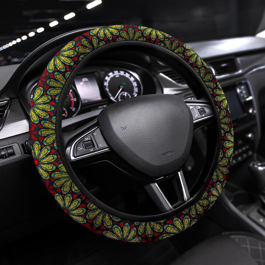 Flower Glass Premium Car Steering Wheel Cover