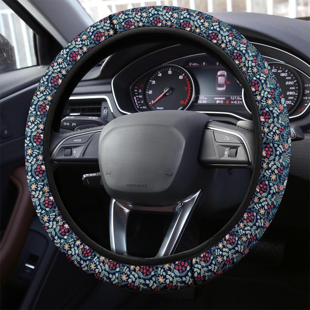 Flower Retro Premium Car Steering Wheel Cover