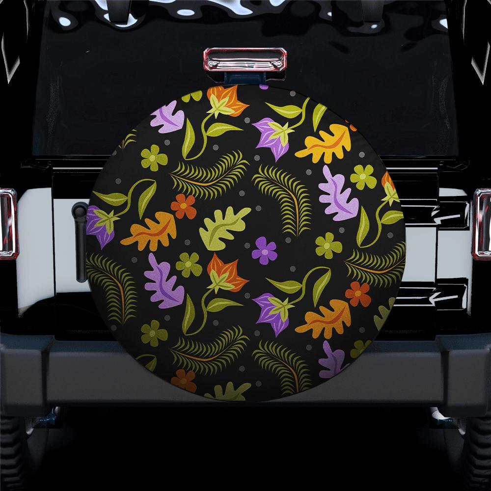 Flowers Spare Tire Cover Gift For Campers