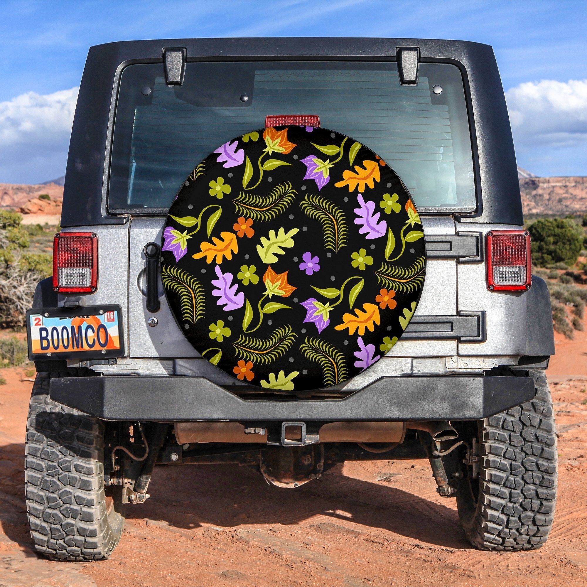 Flowers Spare Tire Cover Gift For Campers