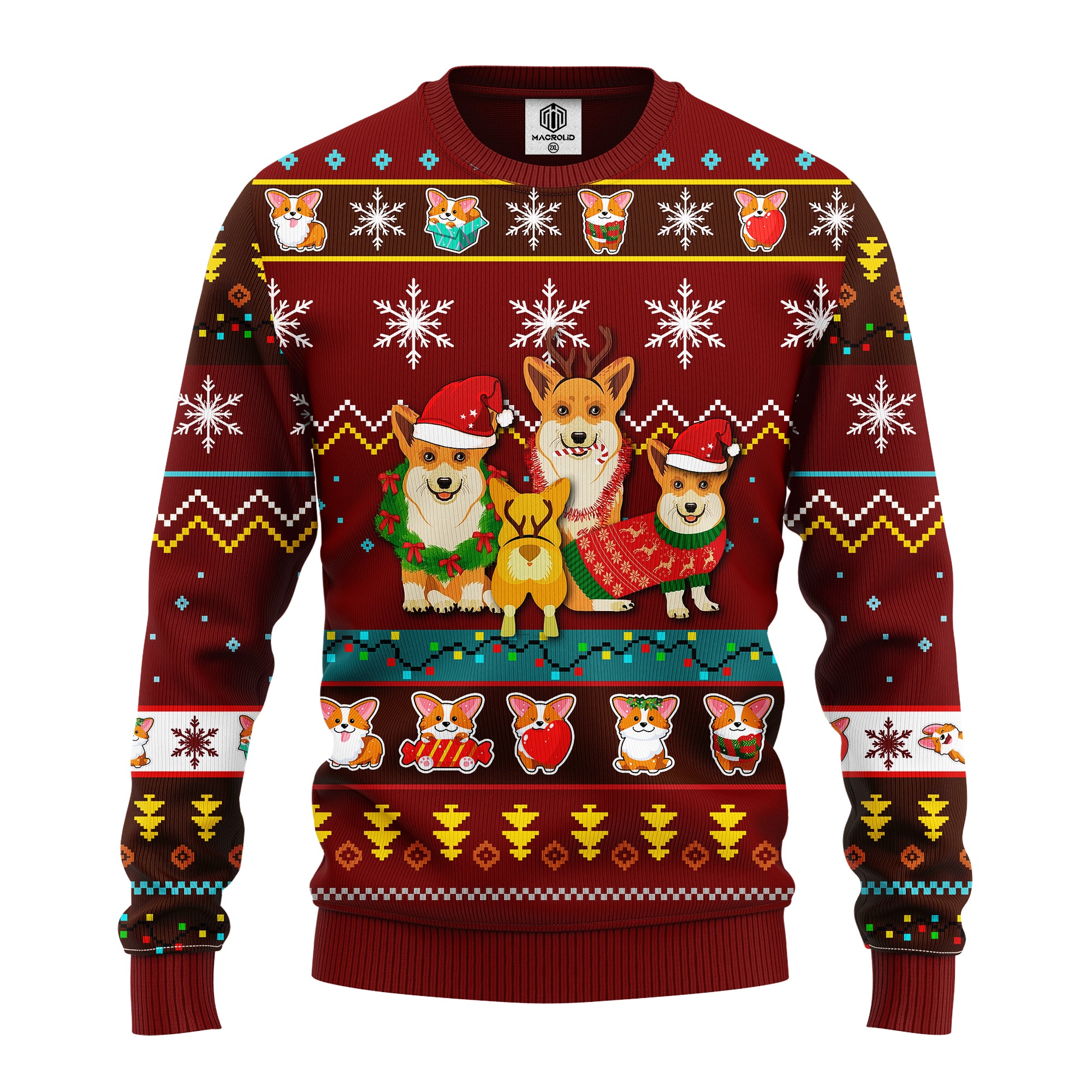 Corgi Cute Ugly Christmas Sweater Red Brown 1 Amazing Gift Idea Thanksgiving Gift