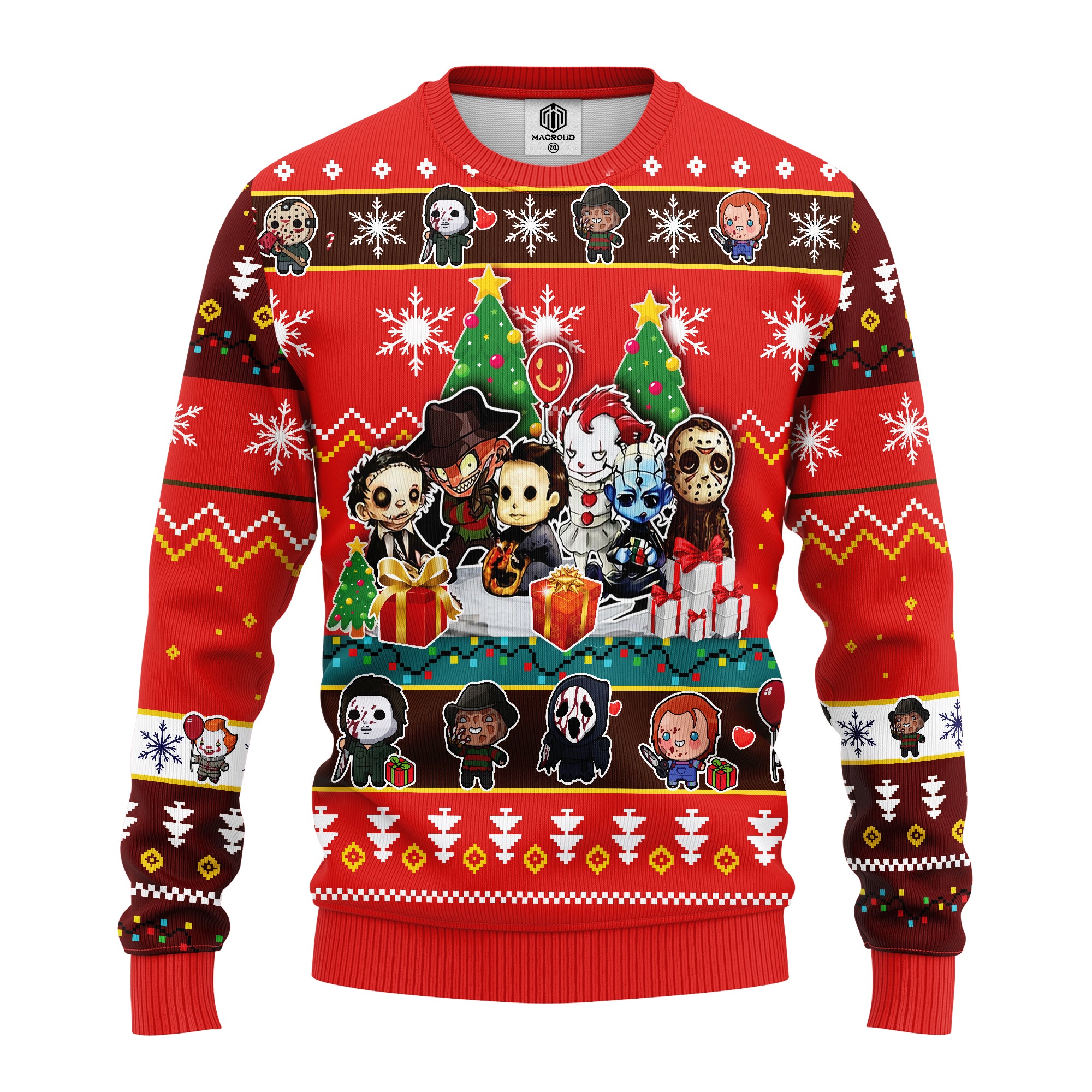 Chibi Horror Halloween Ugly Christmas Sweater Amazing Gift Idea Thanksgiving Gift