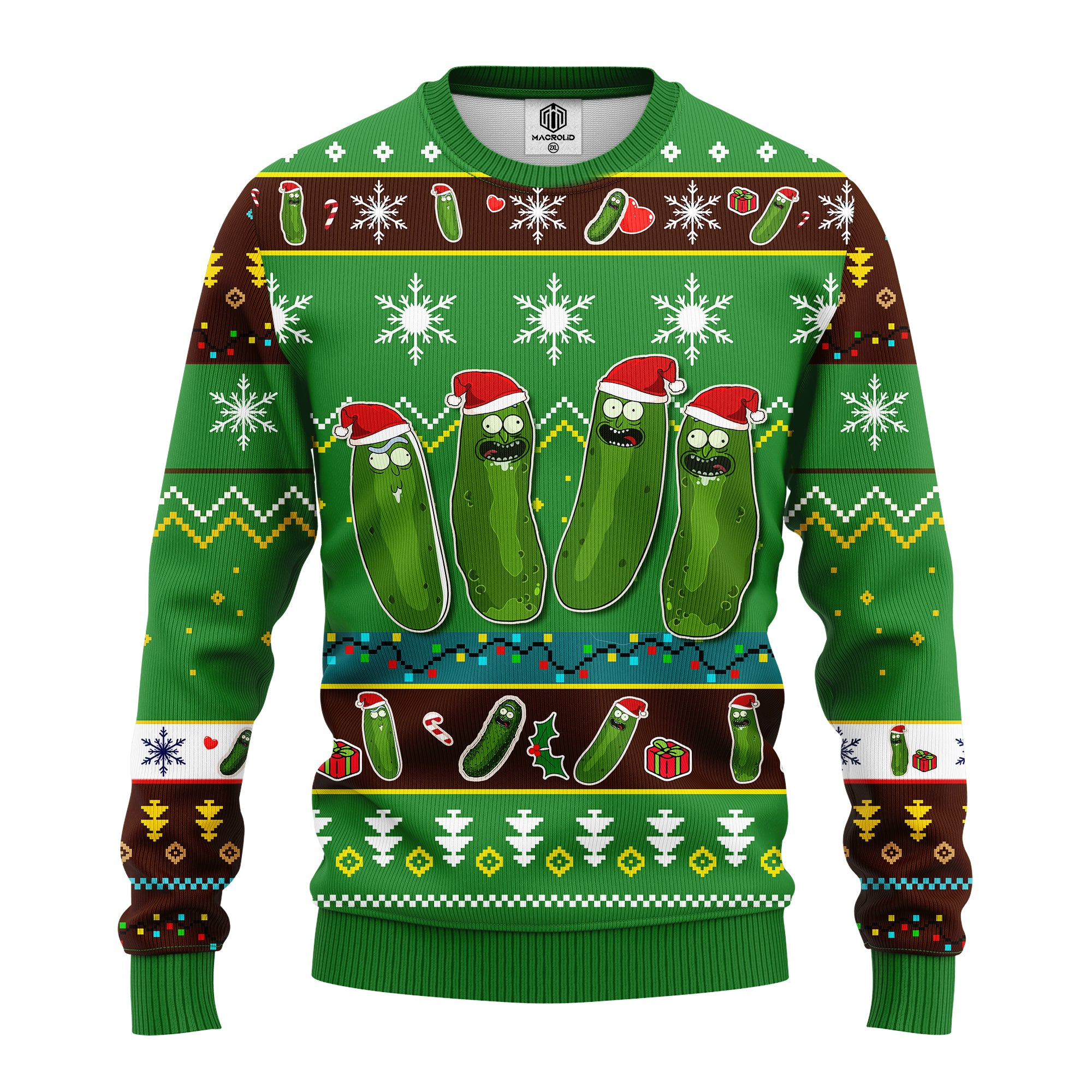 Pickle Rick Rick And Morty Ugly Christmas Sweater Green 1 Amazing Gift Idea Thanksgiving Gift