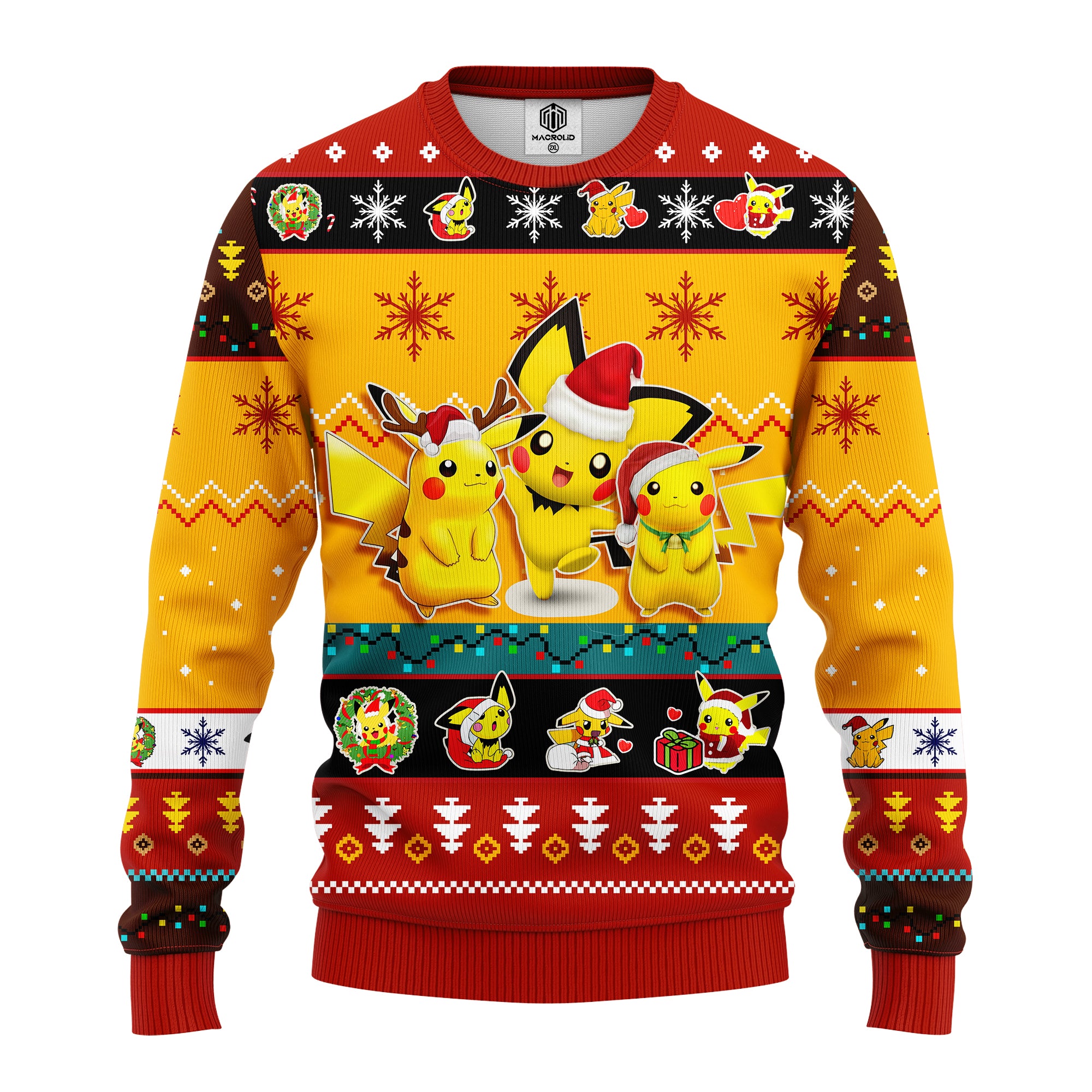 Pikachu Pokemon Ugly Christmas Sweater Yellow 1 Amazing Gift Idea Thanksgiving Gift