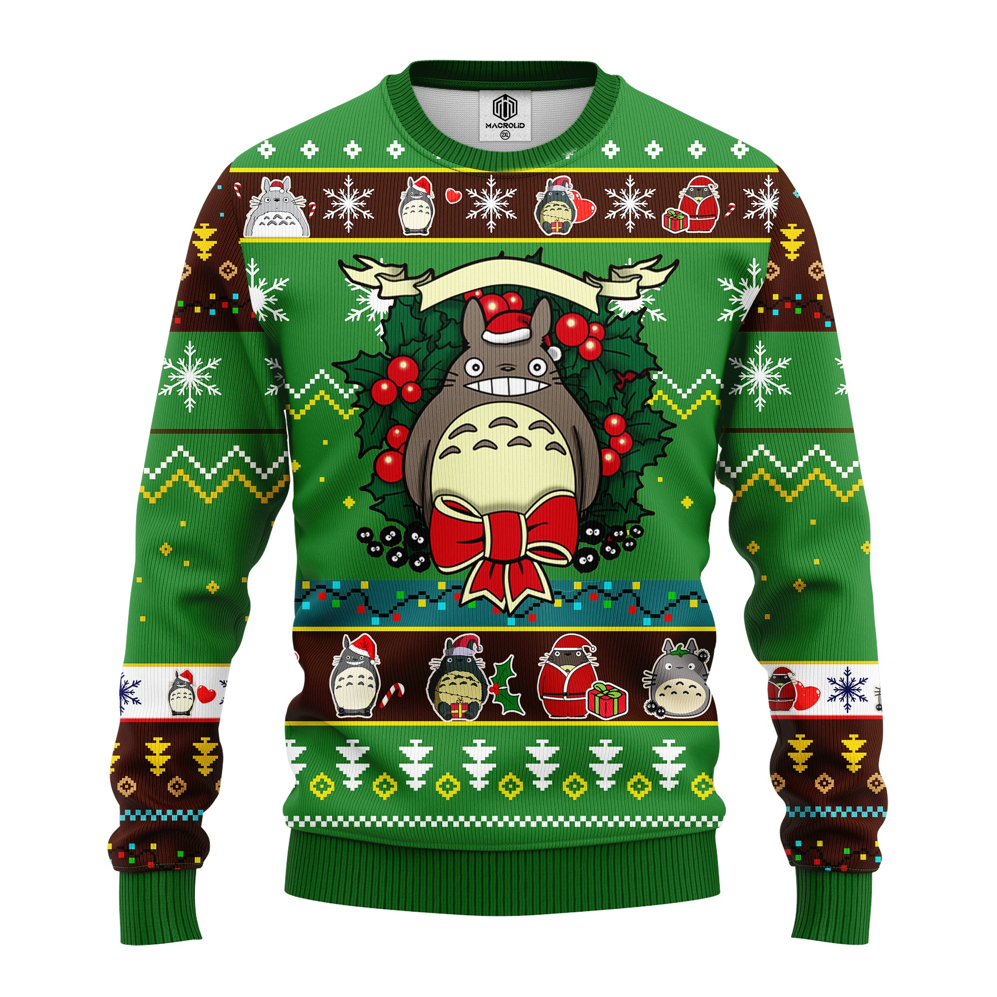 Totoro Ghibli Noel Ugly Christmas Sweater Green 1 Amazing Gift Idea Thanksgiving Gift