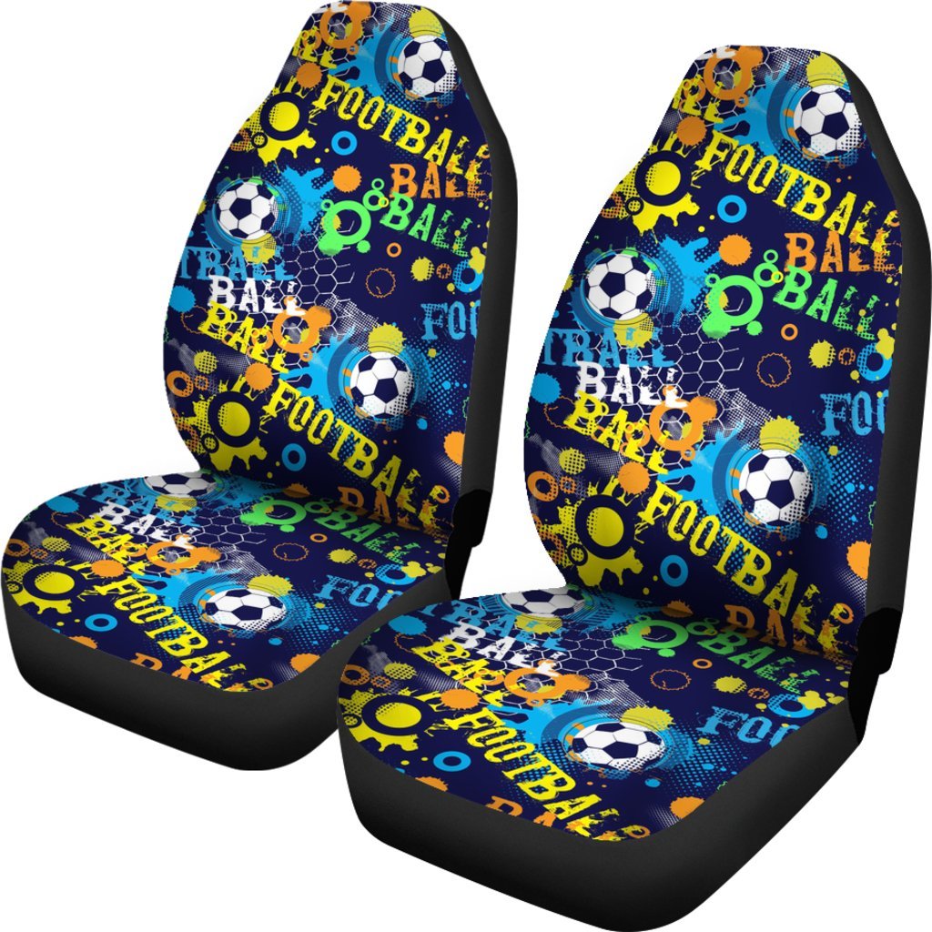 Foot Ball Abstract Soccer Pattern Car Seat Covers