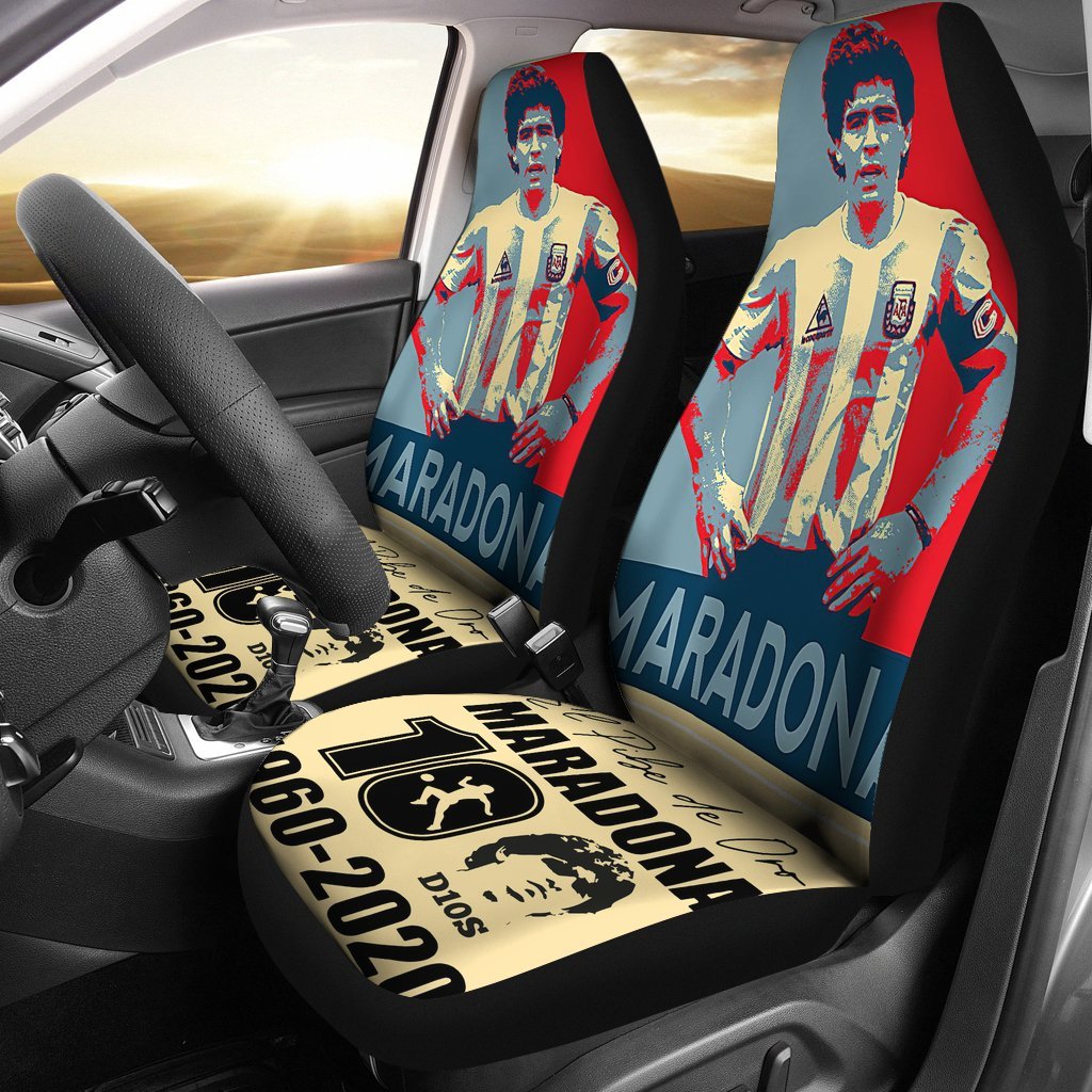 Football Hero D10S Diego Armando Maradona 10 Rip 1969 2022 Car Seat Covers Gift For Fooball