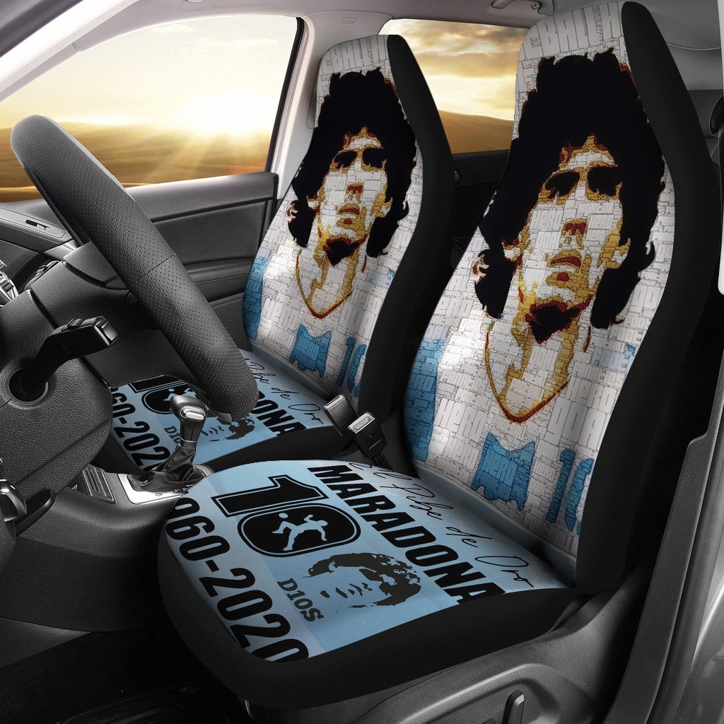 Football Hero Diego Armando Maradona 10 Rip 1969 2022 Car Seat Covers Gift For Fooball