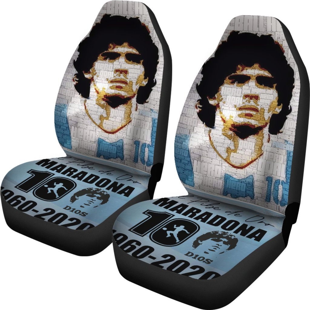 Football Hero Diego Armando Maradona 10 Rip 1969 2022 Car Seat Covers Gift For Fooball