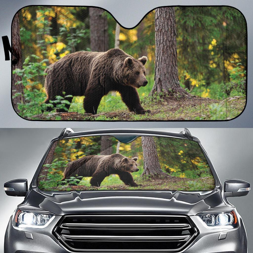 Forest Brown Bear Auto Sun Shades Amazing Best Gift Ideas 2022