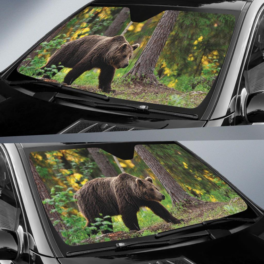 Forest Brown Bear Auto Sun Shades Amazing Best Gift Ideas 2022