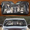 Four Boston Terriers Family Car Windshield Auto Sun Shade Amazing Best Gift Ideas 2021