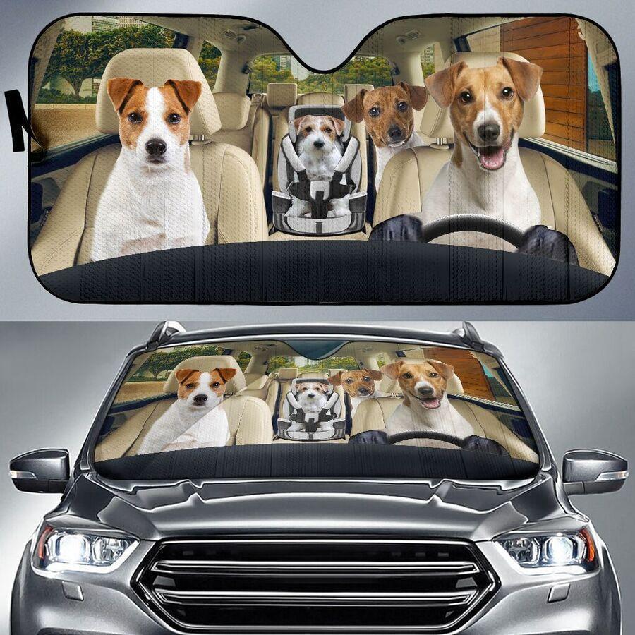 Four Jack Russells Family Car Windshield Auto Sunshade Amazing Best Gift Ideas 2022