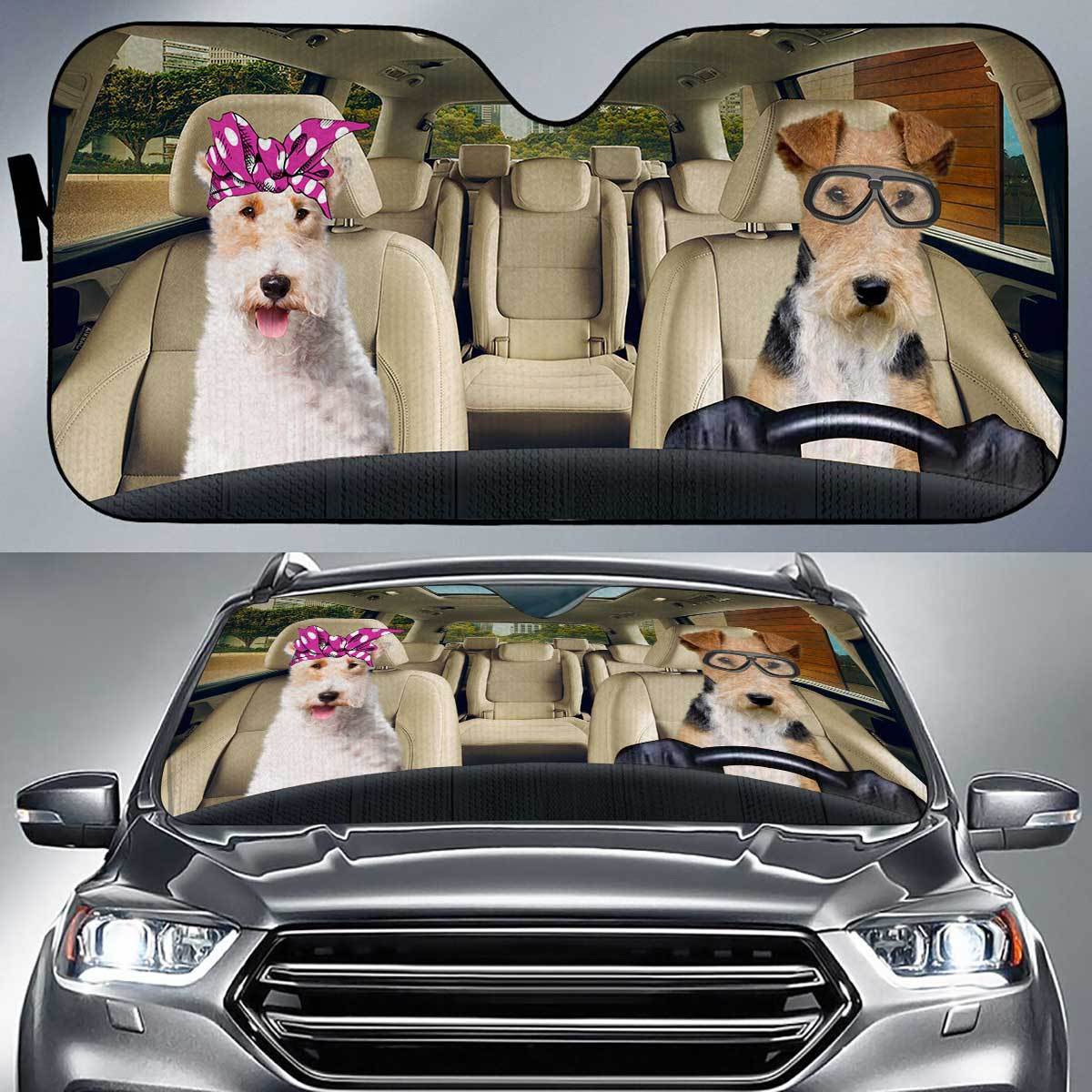 Fox Terrier Driver Auto Sun Shade Gift Ideas 2021