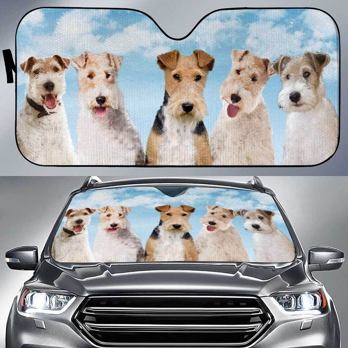 Fox Terrier Funny Team Auto Sun Shade Gift Ideas 2021