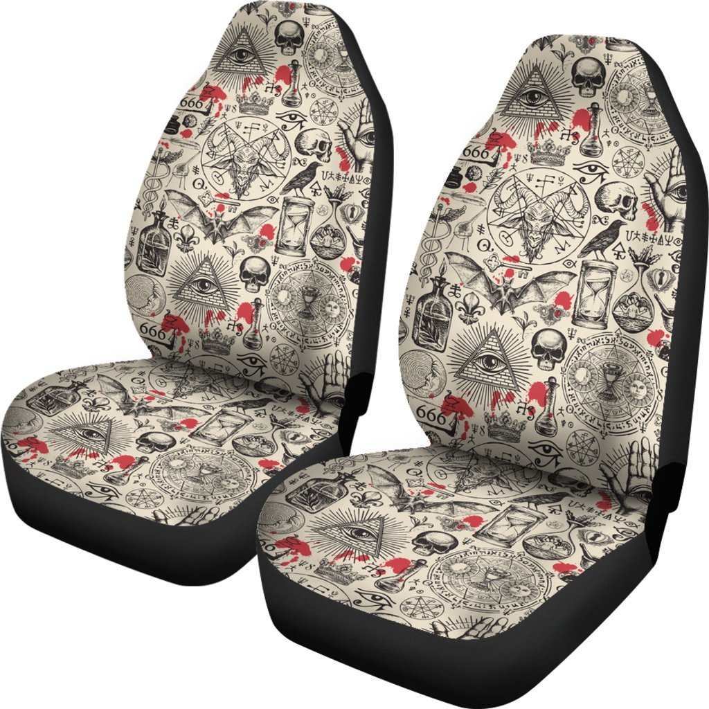 Freemasonry, Satanism And The Occult In Retro Car Seat Covers