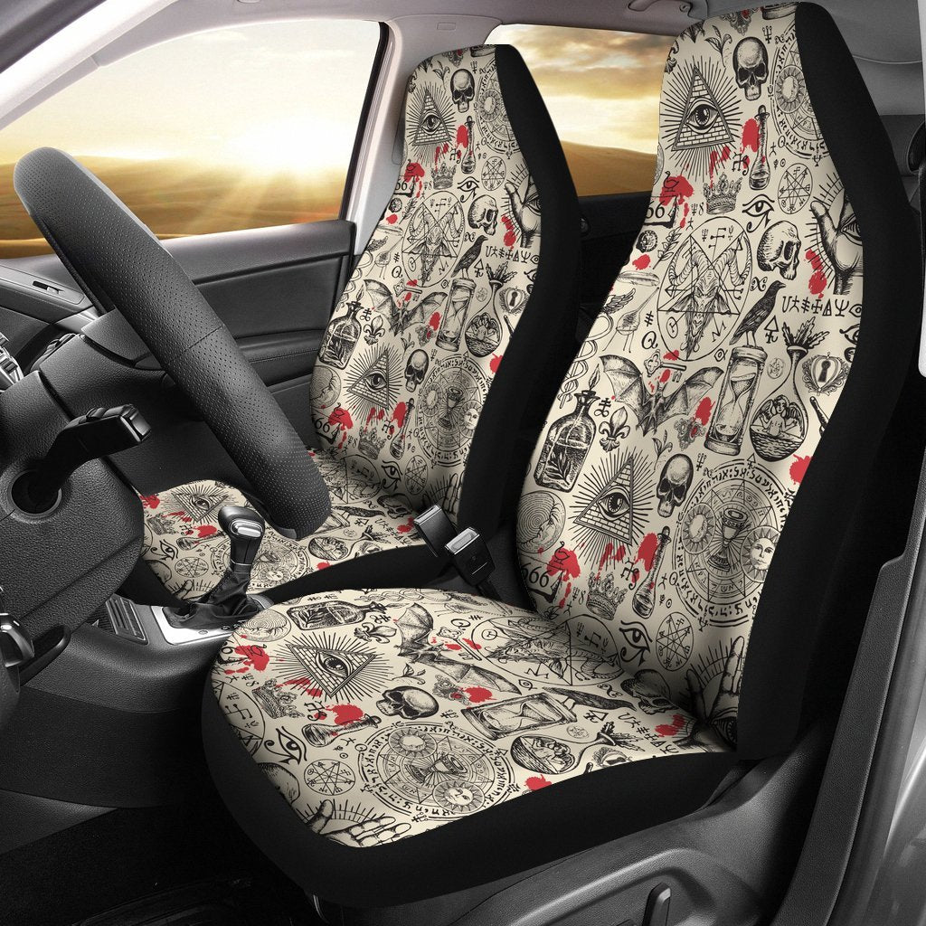 Freemasonry, Satanism And The Occult In Retro Car Seat Covers