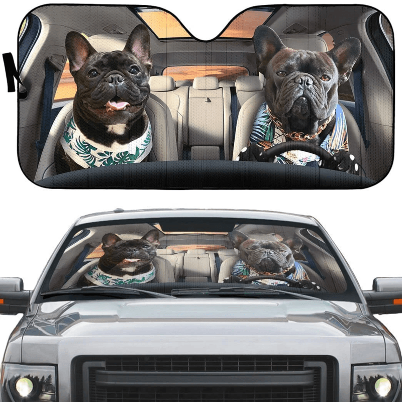 French Bulldog Family Car Sunshade Gift Ideas 2022