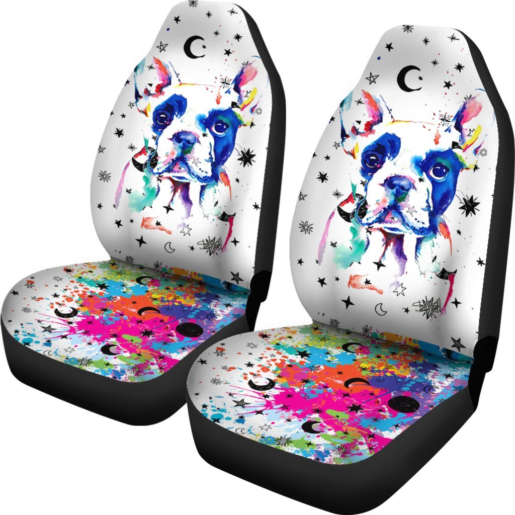 French Bulldog Watercolor Car Seat Covers