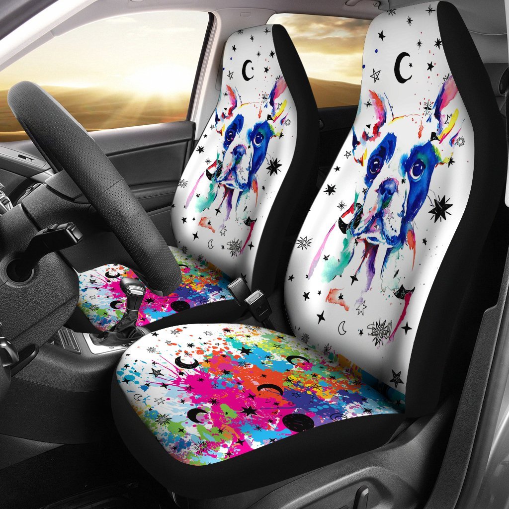 French Bulldog Watercolor Car Seat Covers