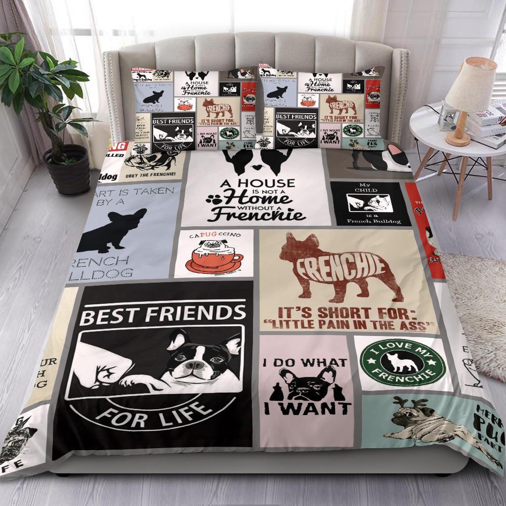 Frenchie Bedding Duvet Cover And Pillowcase Set