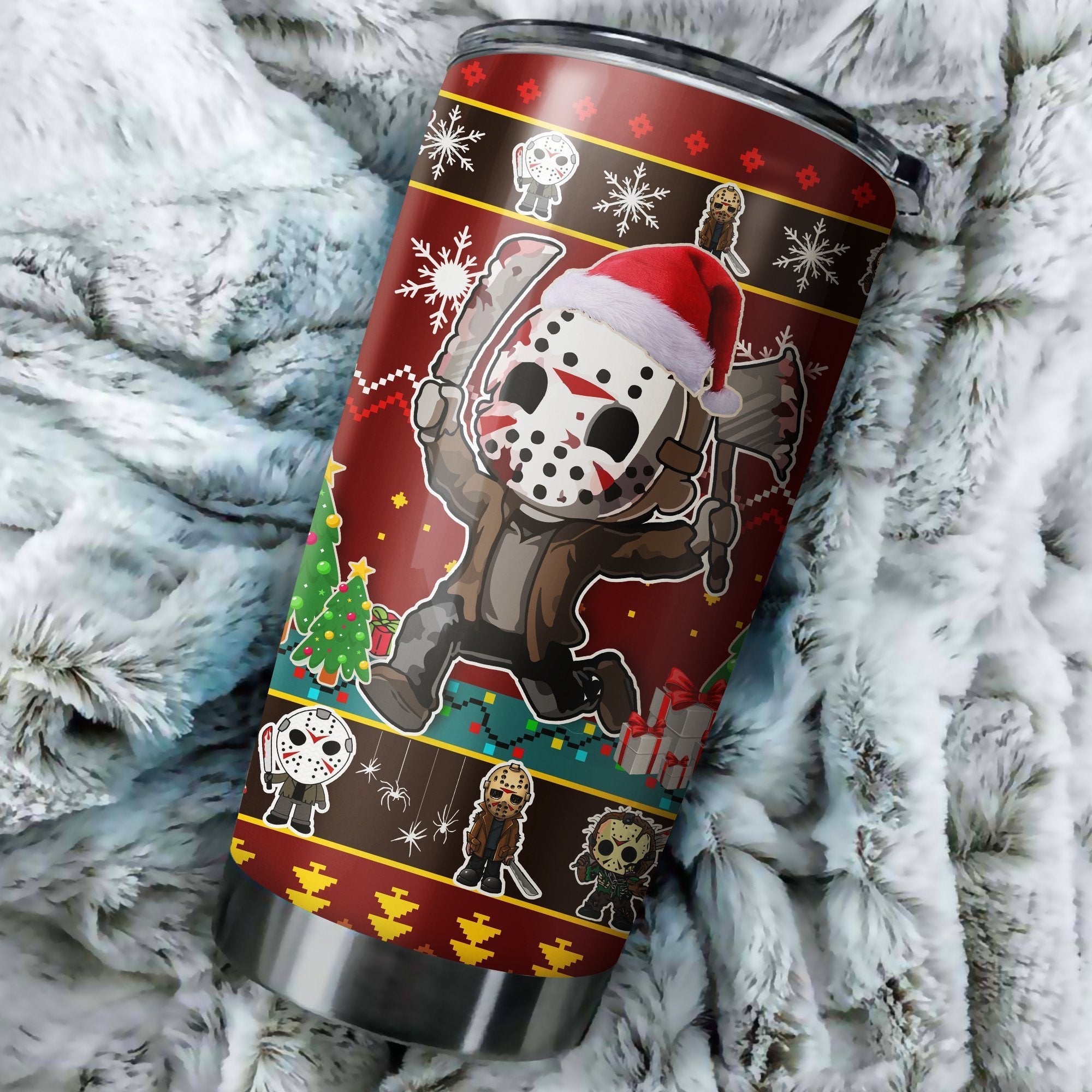 Friday The 13th Jason Voorhees Horror Movies Christmas 1 Tumbler Perfect Birthday Best Gift Stainless Traveling Mugs 2021