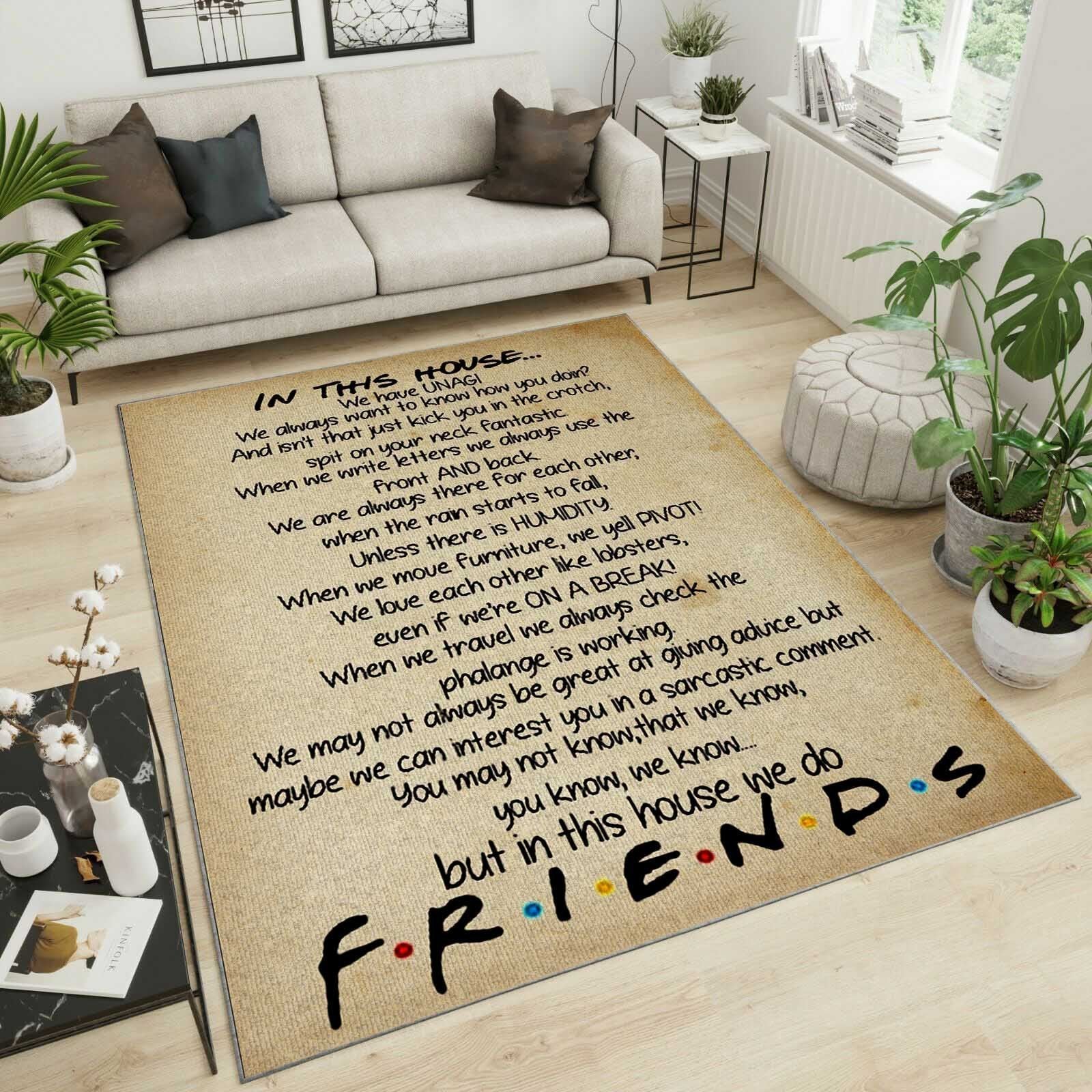 F.R.I.E.N.D.S Area Rug Home Decor Bedroom Living Room Decor