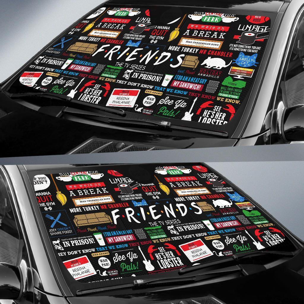 Friends Tv Show Pattern Auto Sun Shades Amazing Best Gift Ideas 2021